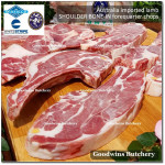 Lamb collar SHOULDER BONE-IN FOREQUARTER frozen Australia Midfield HALF CUT AS CHOPS +/- 1.3kg 3pcs (price/kg)